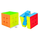 Coolzon Rubix Cube 3x3, Stickerless Magic Cube 3x3x3 Speed Smooth Durable 3D Puzzle Cube Toy for Boys Girls