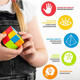 5 Pack Coolzon Cube Set, 2x2 3x3 4x4 Pyramid Pyraminx Megaminx Puzzle Cube, Smooth Stickerless 3D Magic Puzzle Cube Bundle for Kids & Adults