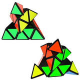 Coolzon Pyramid Puzzle Pyraminx Rubix Cube, 3x3 Speed Triangle Cube Toy Smooth Magic Cube 3D Puzzles Brainteasers for Adults Kids Children Presents for Boys Girls