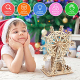 Coolzon Wooden Model Kits 3D Wooden Puzzles for Adults and Kids,Wooden Mechanical Ferris Wheel for Family and Friends,Kids, Teens and Adult Self-Assembly Toy Present(Ferris Wheel)