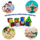 8 Pack Rubix Cube Set3D Puzzle 2x2 + 3x3 + 4x4 + Pyraminx + Megaminx + Mirror + Skewb + Fenghuolun Speed Cube Magic Toys for Kids & Adults