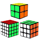5 Pack Speed Cube Set, 2x2 3x3 4x4 Pyraminx Pyramid Megaminx Puzzle Cube Toy