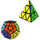 5 Pack Speed Cube Set, 2x2 3x3 4x4 Pyraminx Pyramid Megaminx Puzzle Cube Toy